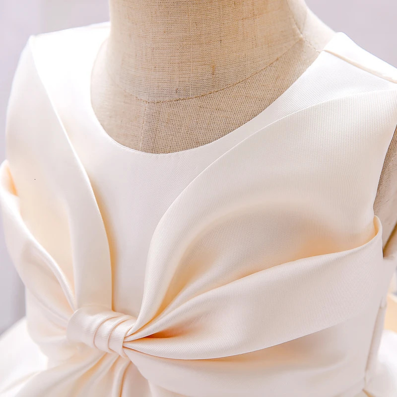 Summer Elegant 1st Birthday Dress for Baby Girl Clothing Baptism Bow Princess Dress Party Dress for Girls Vestido 241019