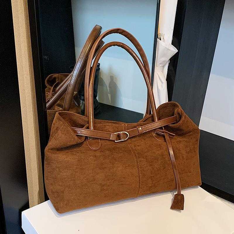 CMM Autumn and Winter Large Capacity Suede Bag for Women New Casual Commuter Shoulder Bag Handheld Tote Bag