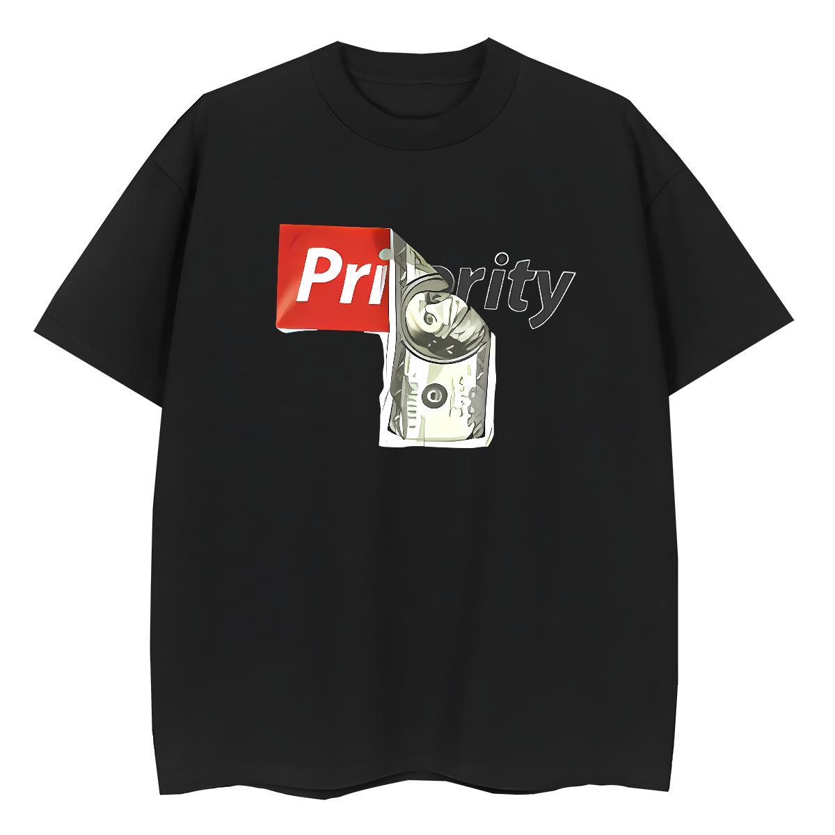 Brand Women T Shirts 230g Pure Cotton O-Neck Short Sleeve Street Casual money Womens Tshirts Nice Cartoon Anime Top Shirts