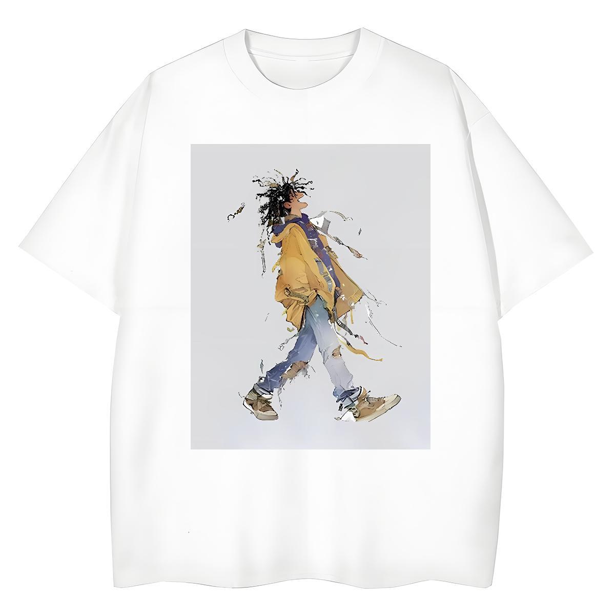 Brand T shirt 230g Pure Cotton Short sleeve Soft Casual Sport character Couples T Shirts Popular Anime Tees Shirts