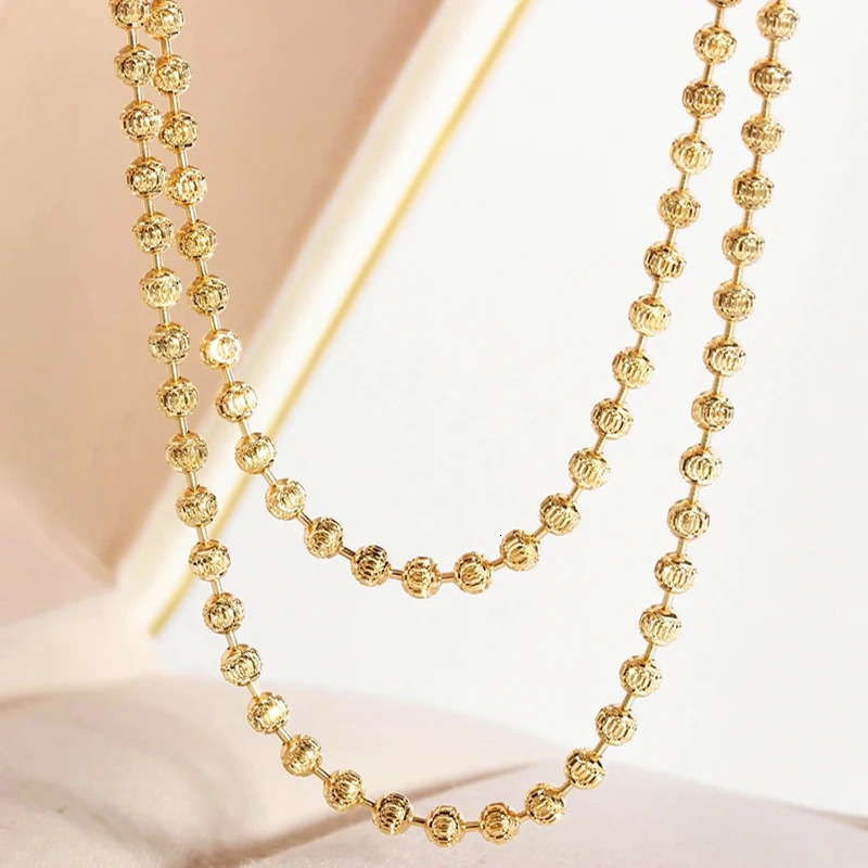 925 sterling silver 2mm sparkling diamond necklace suitable for women 40cm-60cm S925 bead chain suitable for pendant DIY jewelry 241018