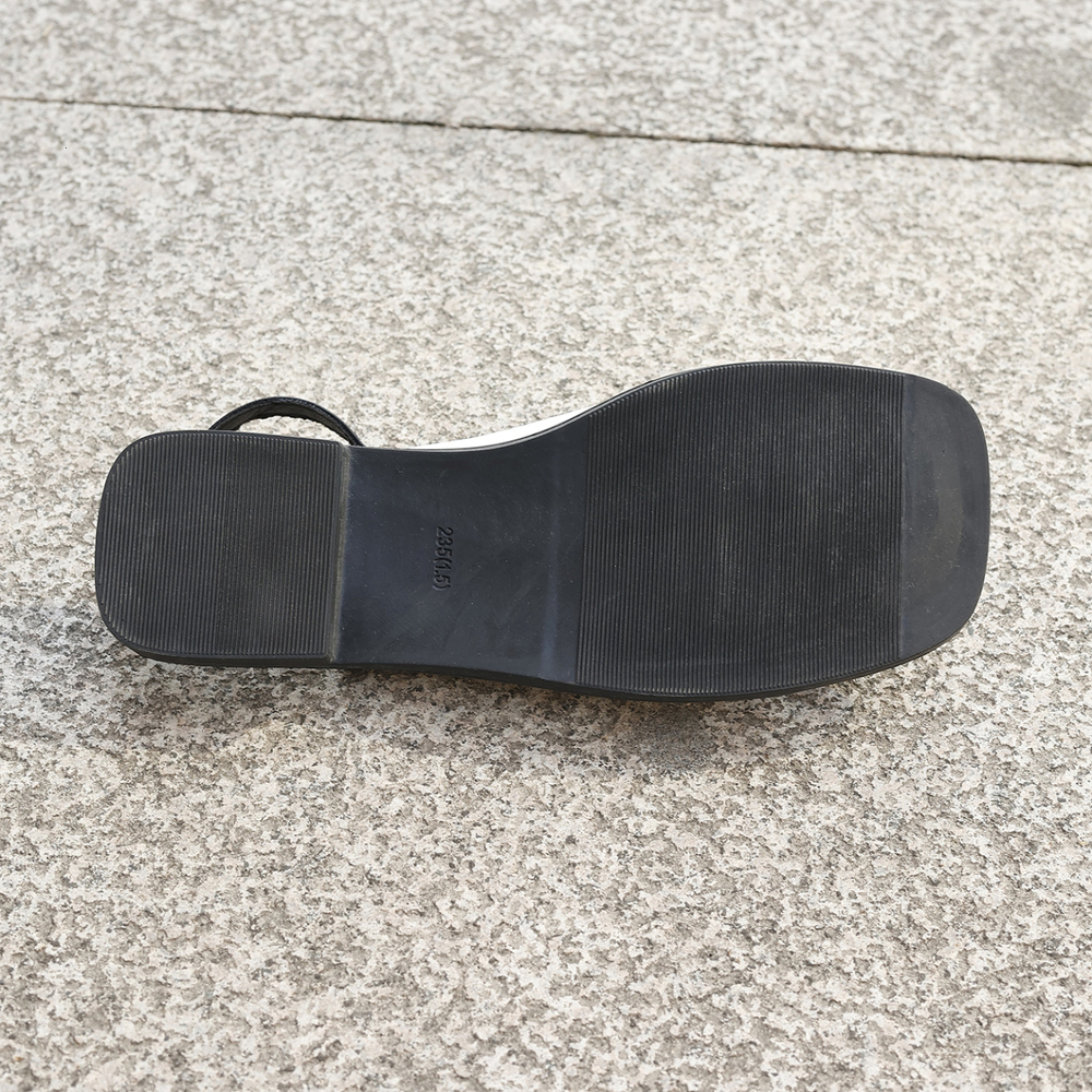 Causal Beach Summer Shoes New Roman Square Toe Women S Low Heel Thong Outdoor Light Slip On Sandals Ddmysaturn