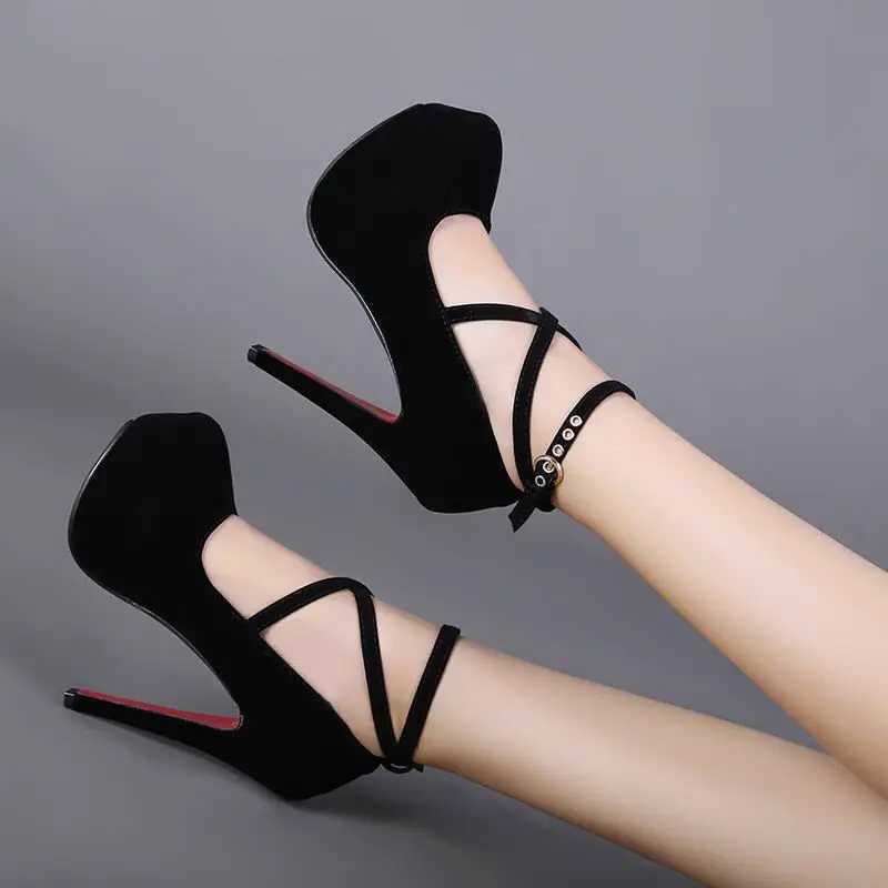 Sexy high heels womens slim high heels with pump womens sandals summer shoes platform high heels womens ankle strap shoes Y241019