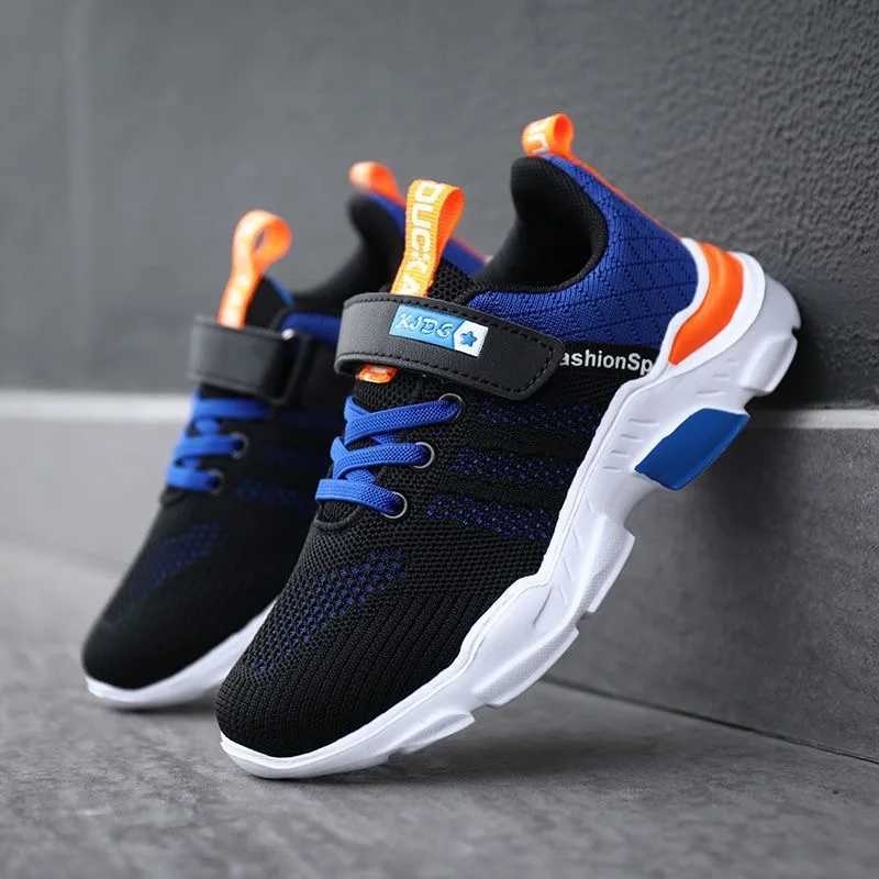 Athletic Outdoor 2024 Boys New Running Sneakers Childrens Summer Breathable Sneakers Childrens Spring Mesh Casual Lightweight Coaching Machine Size 28