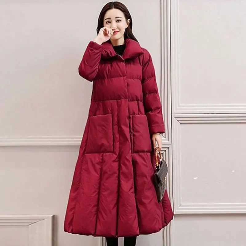 2024 New Winter Jacket Women Long Down Jackets Warm Parkas Females Casual Thick Quilted Cotton Puffer Coats Parkas OutwearX241019
