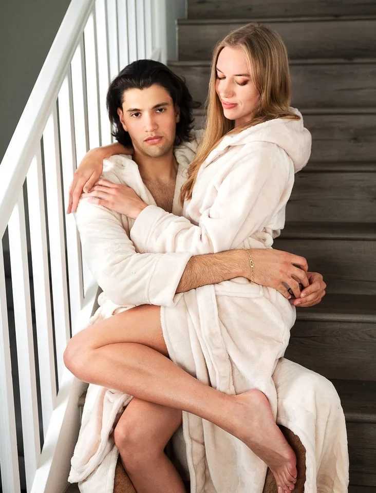 Mr And Mrs Personalization Hooded Bathrobes Customized Bathrobes With Name Women And Men Hooded Bathrobes Husband Wife HoneymoonXJ241018