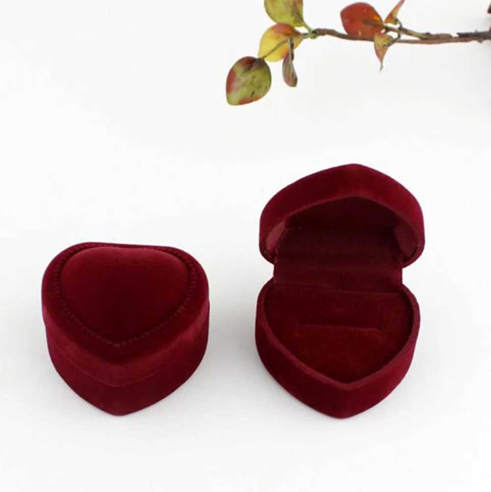 Heart shaped finger rings earrings jewelry display racks storage boxes wedding jewelry boxes gift boxes wholesale W241019