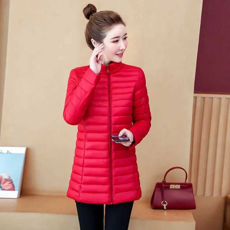 6XL Mother Coat Mid-Long Down Cotton Jacket womens Short Slim Fit Mid-Elderly coat spring Autumn Winter Padded jacket Out WearX241019