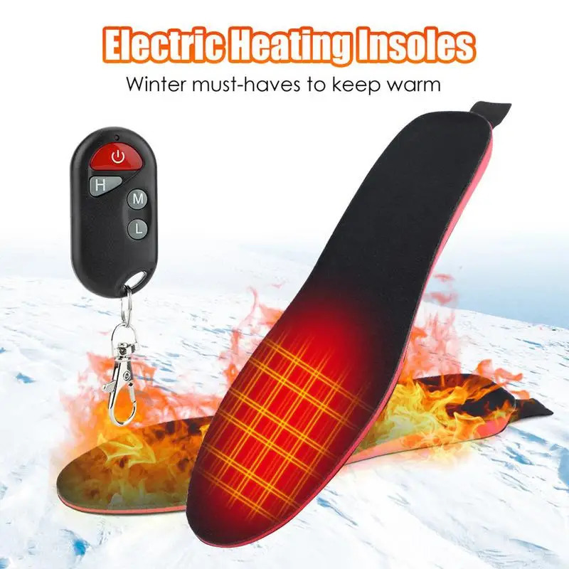 Heated Insoles USB Heated Shoe Insoles for Feet Electric Foot Warmer Remote Control Electric Foot Warmers Heater for Hunting 241010