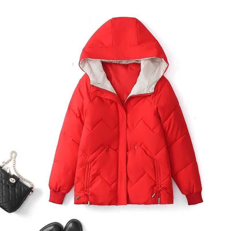 New Fashion Black Bisic Hoodie Coat Women Winter Jacket Female Ladies Casual Beautiful Warm Puffer Jackets Woman OuterwearX241019