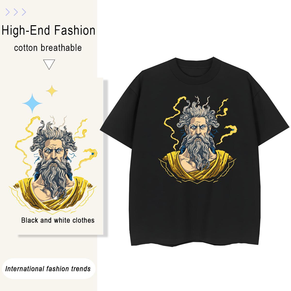 New Arrival Womens T Shirts 230g Pure Cotton Breathable Soft Sports Casual portrait Woman Tshirt Loose Anime Print Tops Tees
