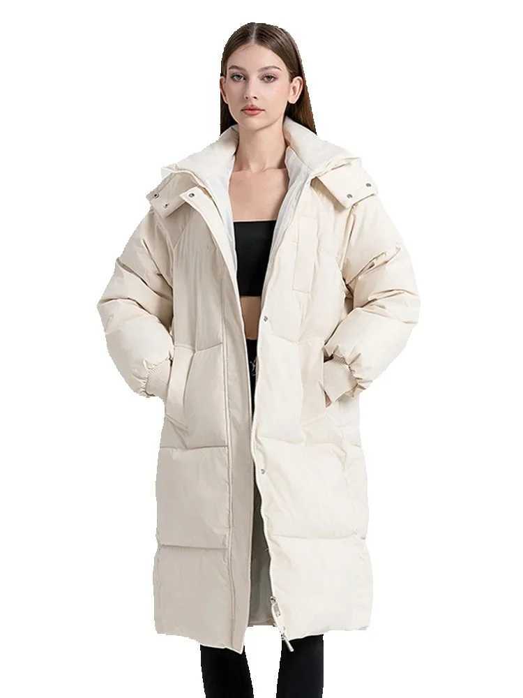 2024 New Zipper Thicken Snow Parkas Women Warm Thickened Long Sleeved Coats With Hood For Woman Winter Waterproof Outwear Tops X241019