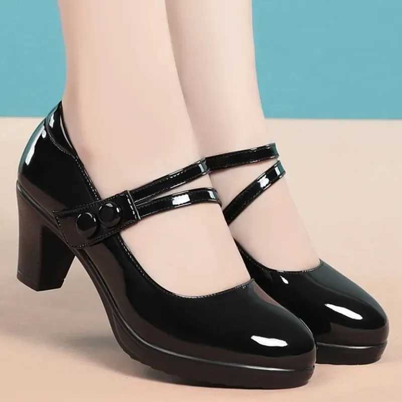 Bombas De Mujeres Womens Cute Red Slippery High Heels Womens Casual and Comfortable Autumn Pump Womens Black Shoes G743 Y241019