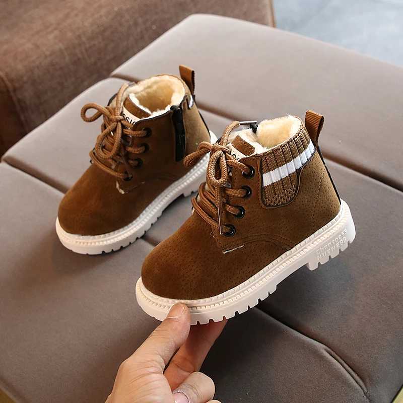 Childrens Ankle Boots for Little Kids Toddlers Snow Boots Vintage Warm Cotton Short Boots Boys Girls Fashion Winter shoes ZipXJ241206