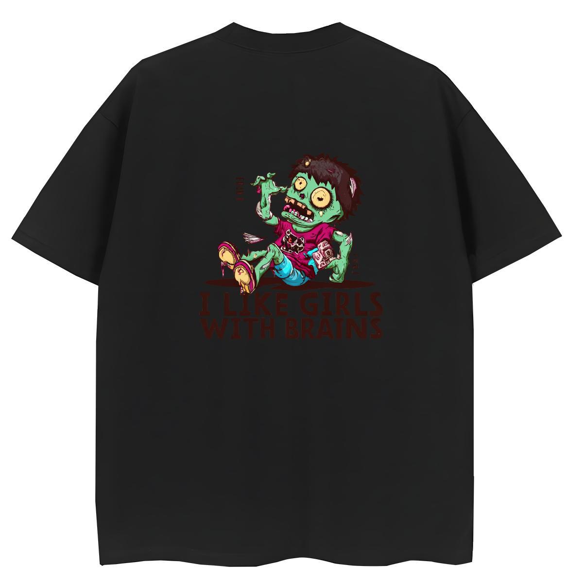 Casual New T Shirt For Woman 100% Cotton 230g Breathable Sports Casual skull Lady T shirt Loose DIY Printed Clothings