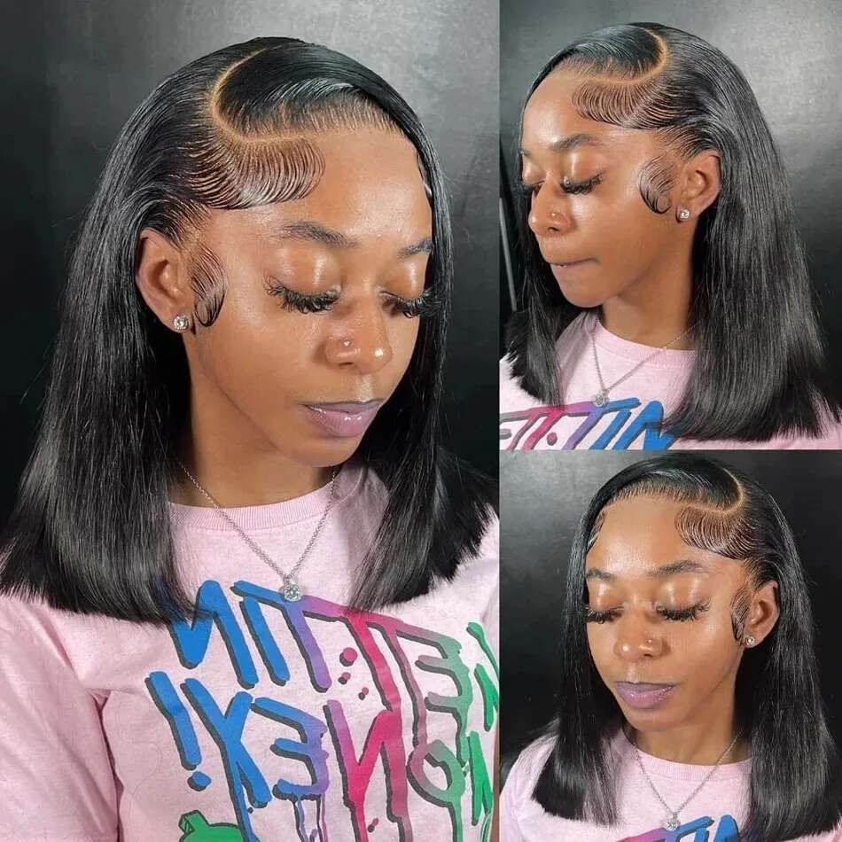 Short Bob Wigs Bone Strsaight 13x4 13x6 HD Front Human Hair For Women 250% Brazilian 5x5 Lace Closure Wig Pre Plucked