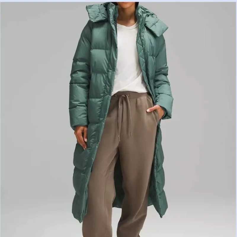 24 year winter new niche 7-color 9-grid long over the knee goose down jacketX241019