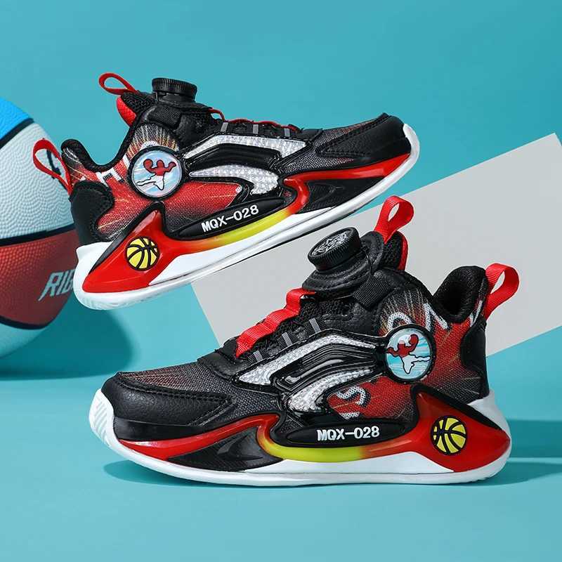 Athletic Outdoor Boys Baskeall Shoes Little Kid Big Kid Non-Slip Sport Athletic Sneakers Boys Comfortable Durable School Training Shoes H241019