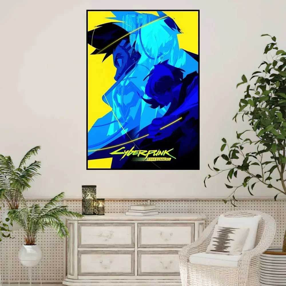 Anime C-Cyberpunk E-Edgerunners Poster Prints Wall Sticker Painting Bedroom Living Room Decoration Office Home Self AdhesiveXJ241016