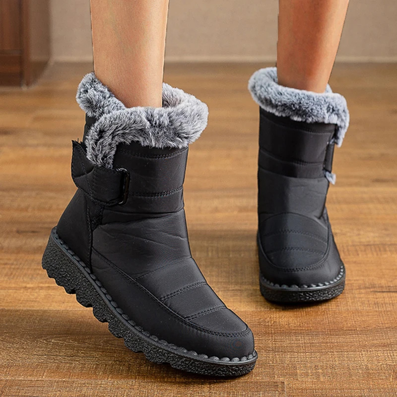 Snow boots womens shoes waterproof womens shoes keep women warm boots plush fashion Botas no print winter boots 241018