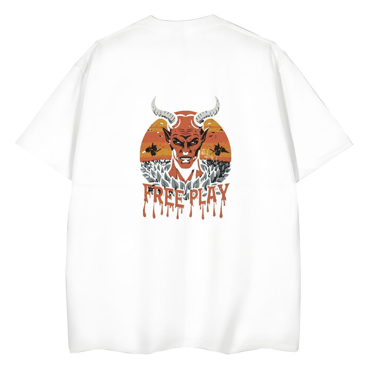TOP Quality T Shirts Women 230g Cotton Breathable Short Sleeve Outdoor skull Unisex Tshirts Designer Nice Cartoon Printing L-4XL Tees Shirts