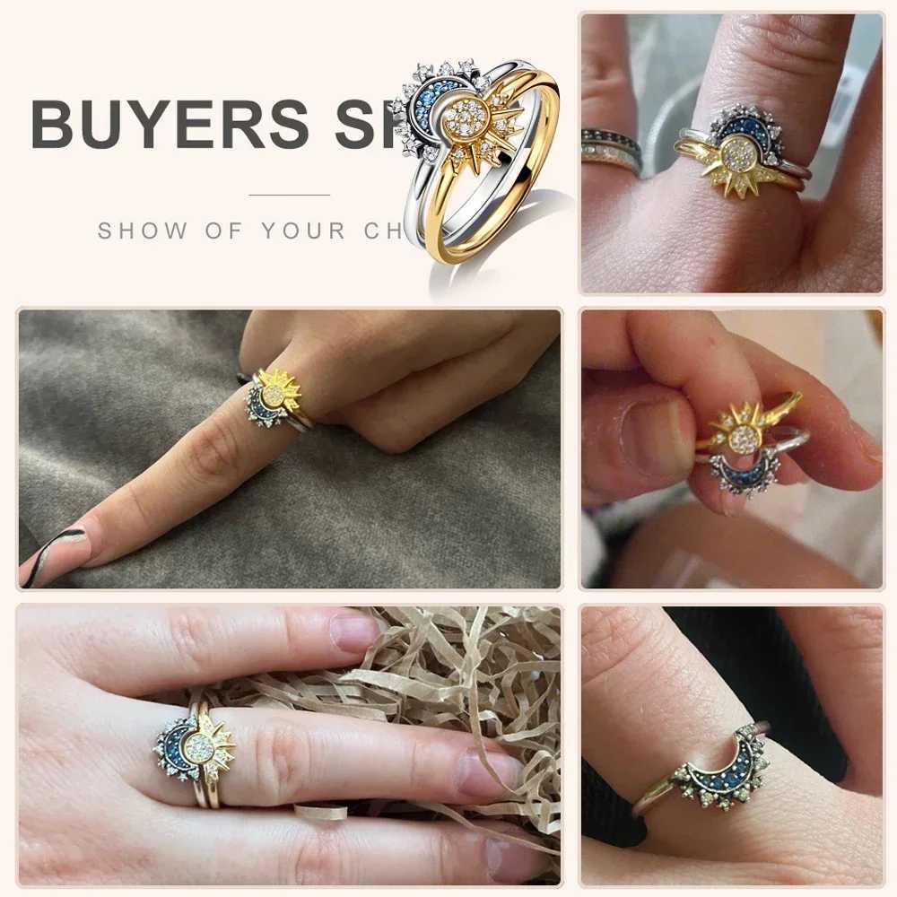 2023 new 925 sterling silver sparkling Pav zircon enhanced red heart crystal ring DIY womens party wedding jewelry ring gift Y241019