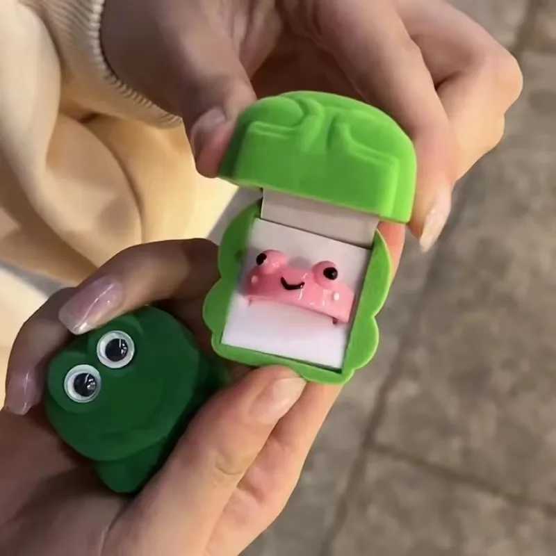 2pc Cute Frog Ring Lover Polymer Clay Resin Acrylic Ring Female Couple Travel Ring Summer Fashion Animal Jewelry Gift Y241019