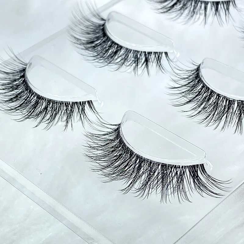 3pair NEW Eyelashes Wholesale Mink lashes invisible band mink lashes reusable false eyelashes Makeup in BulkXJ2