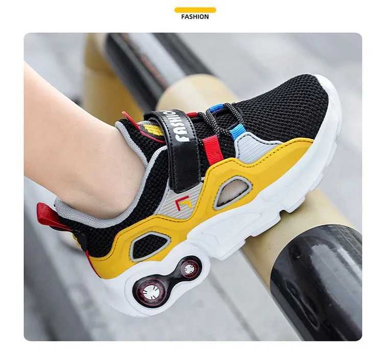 Athletic Outdoor 2024 Girls Summer Mesh Breathable Sneakers Childrens Casual Shoes Boys Beach Sandals Childrens Lightweight Non slip Sandals H241019