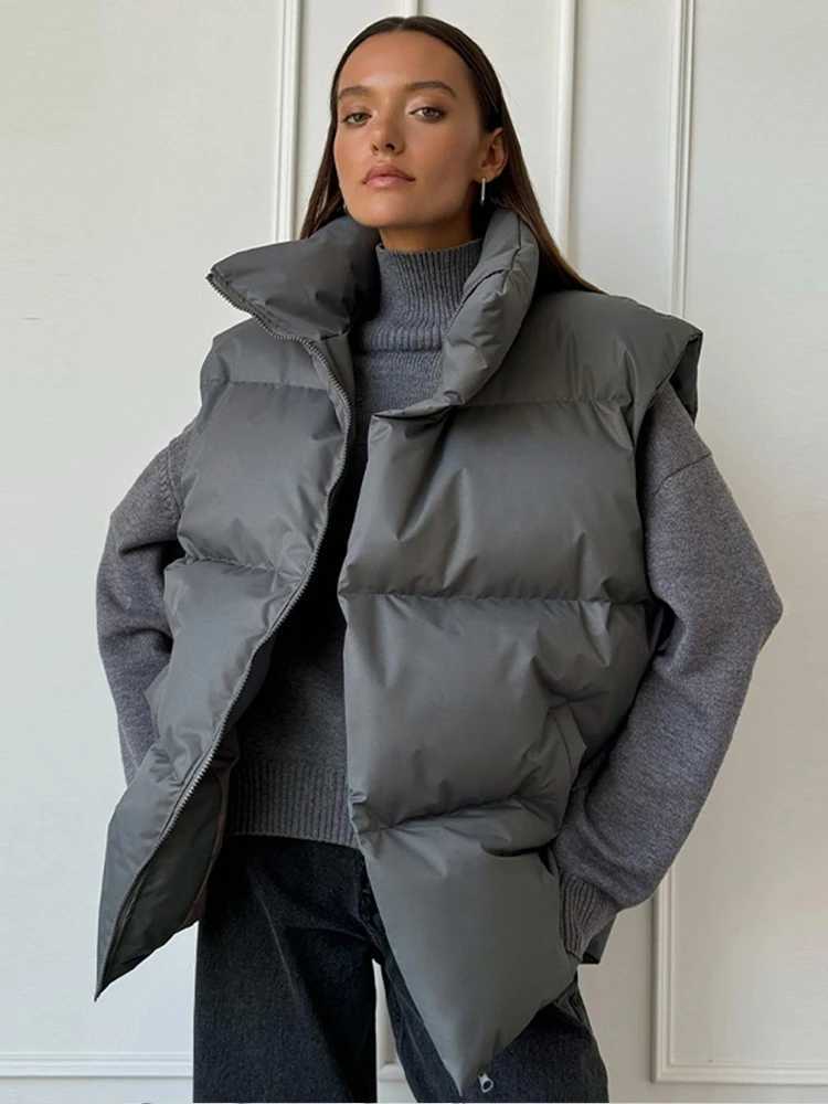 Women's Down Parkas New casual thick hooded warm cotton jacket for women fashionable solid zipper loose jacket 2024 new winter womens premium jac