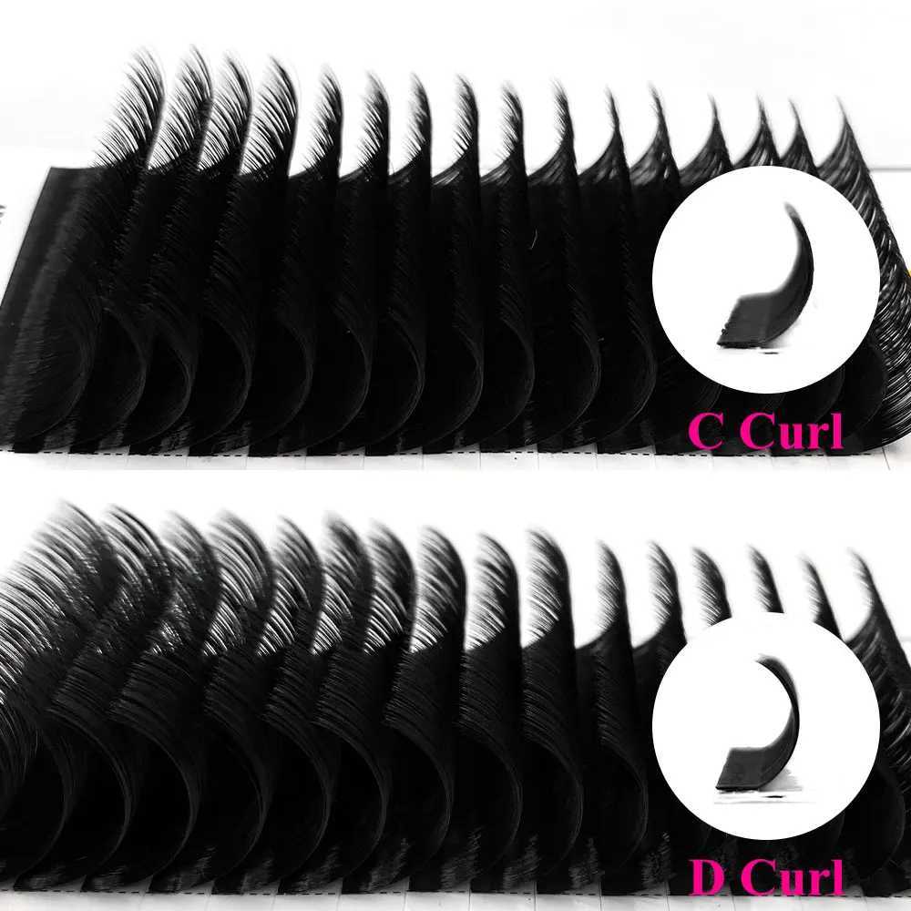 Abonnie Classic Eyelashes Extension Fluffy Individual Lashes Extensions Supplies Dark Black Cilia All Size False EyelashXJ241019