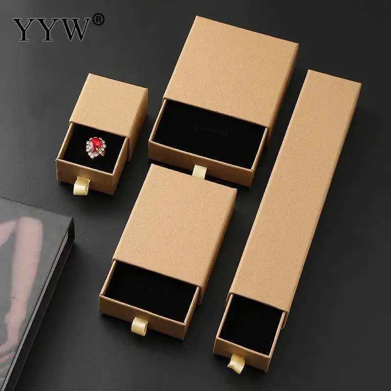 Gift box for jewelry black and white jewelry box drawer box for rings earrings necklaces bracelets jewelry packaging and storage W241019