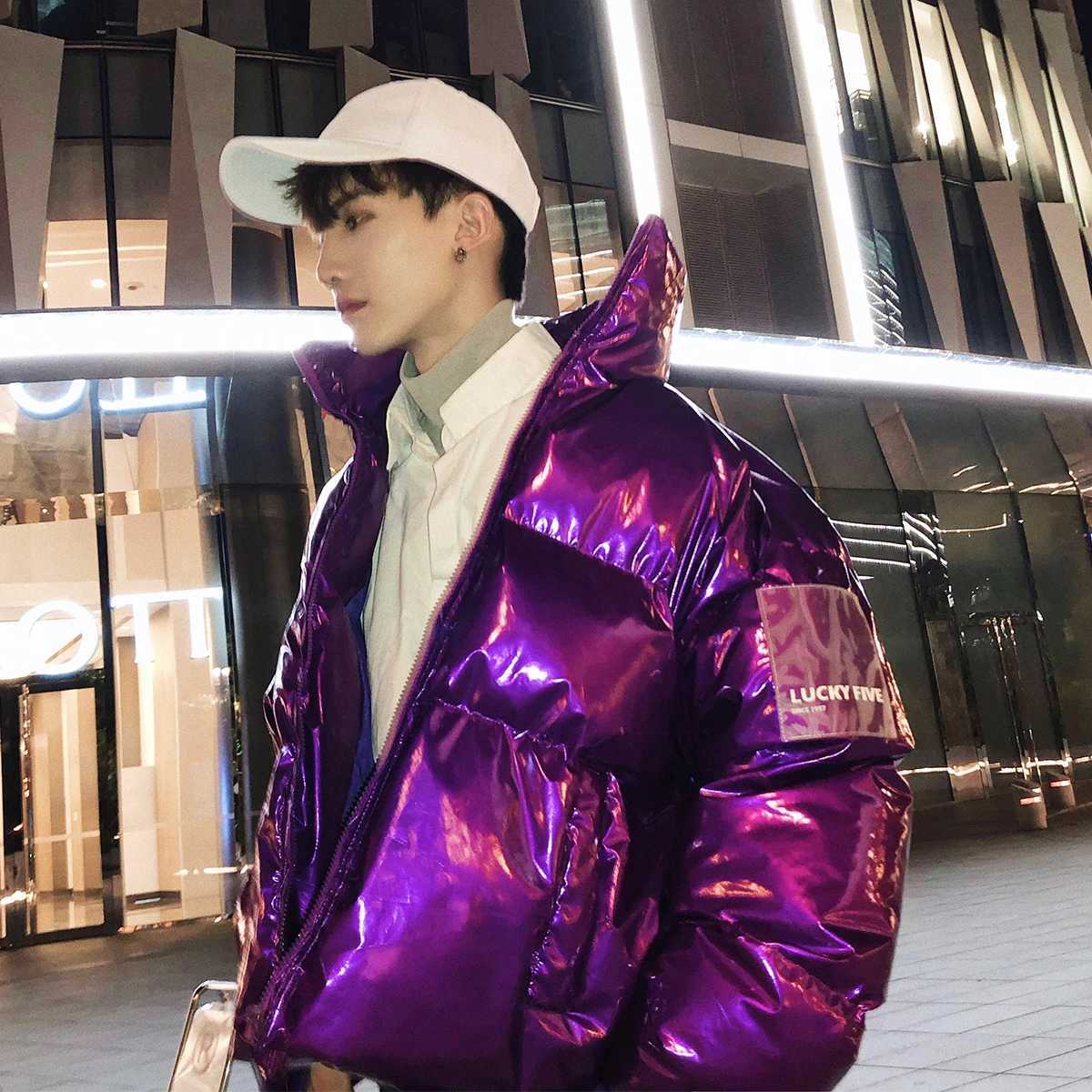 Womens Down Parkas Winter new mens solid color Parkas highquality mens standing collar Harajuku warm thick jacket mens fashionable casual Parka jacke 