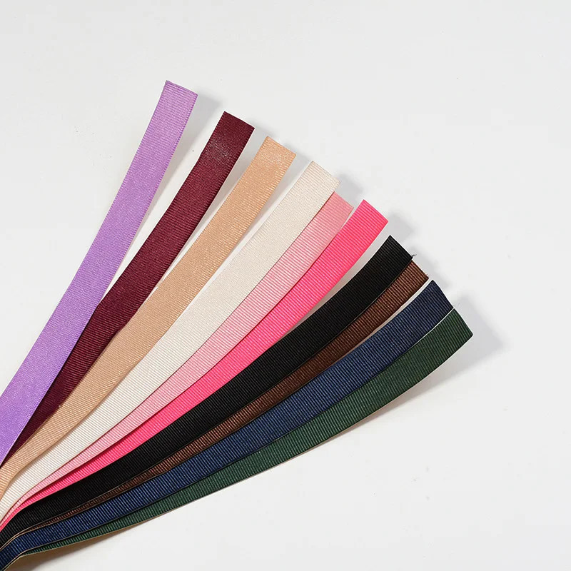 25 size colored adhesive Grosgrain ribbon as headband end adhesive tape ribbon for DIY hair tips 241018