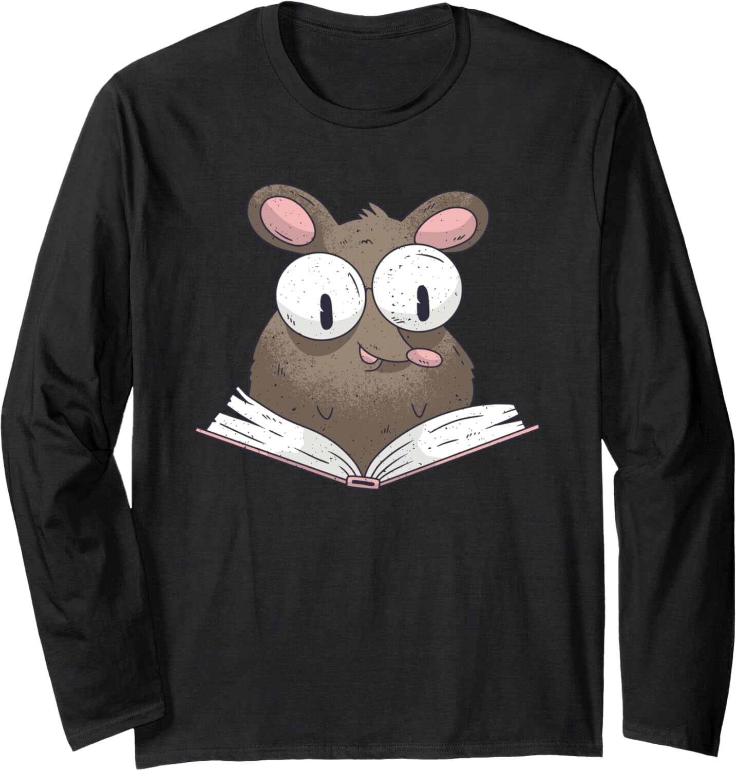 Long Sleeve Shirts for Men sweatshirt Vintage Book Rat Reader Mouse Bookworm Reading Lovers Gift Long Sleeve Streetwear Casual tops clothes