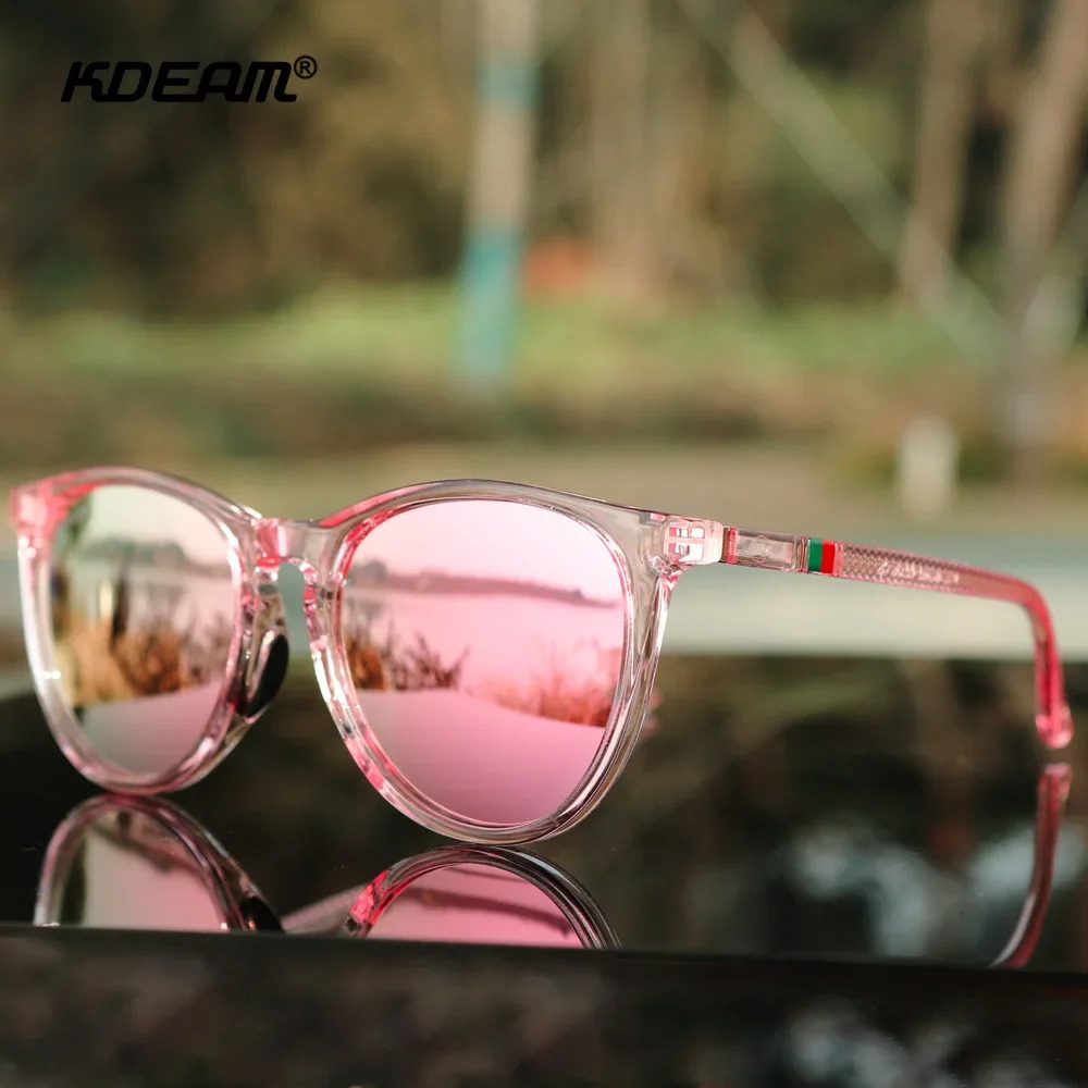 KDEAM Round Frame Polarizing Sunglasses Mens Fishing Glasses Womens Street Po Gradient Trend Glasses KD336 241007