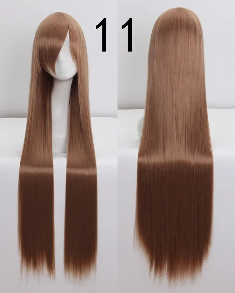 100 centimeter long Straight cosplay wig heat-resistant synthetic hair animated party Wigs 42 color 241009