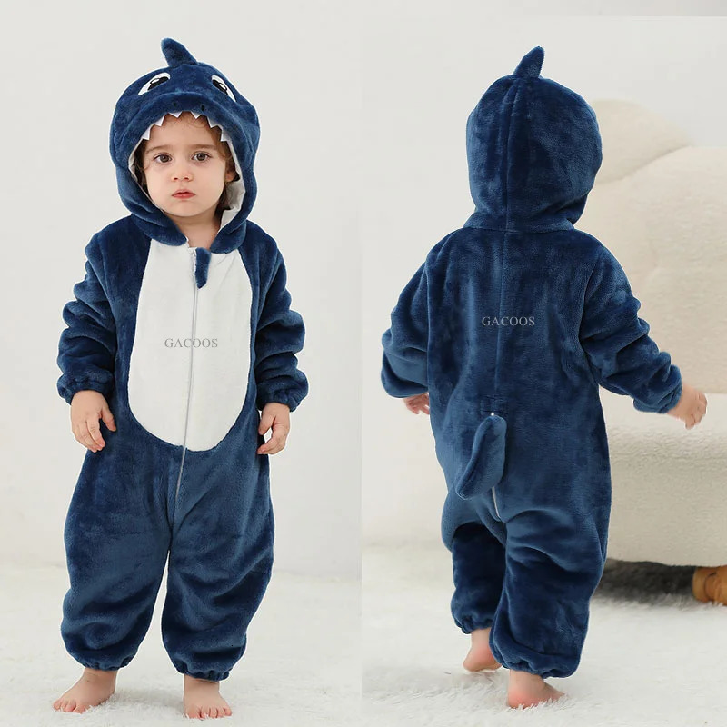 Cute monkey tiger dinosaur role-playing costume for boys and girls childrens animal jumpsuit baby jumpsuit baby pajamas childrens Kigurumi 241018