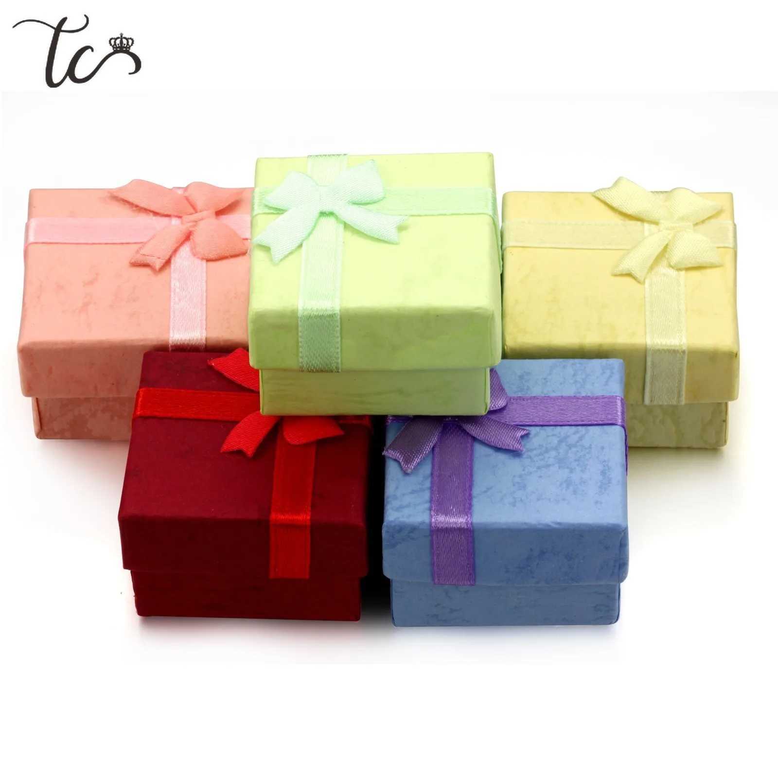12 pieces/set jewelry organizer gift box necklace earrings ring paper packaging box 4 * 4cm W241019