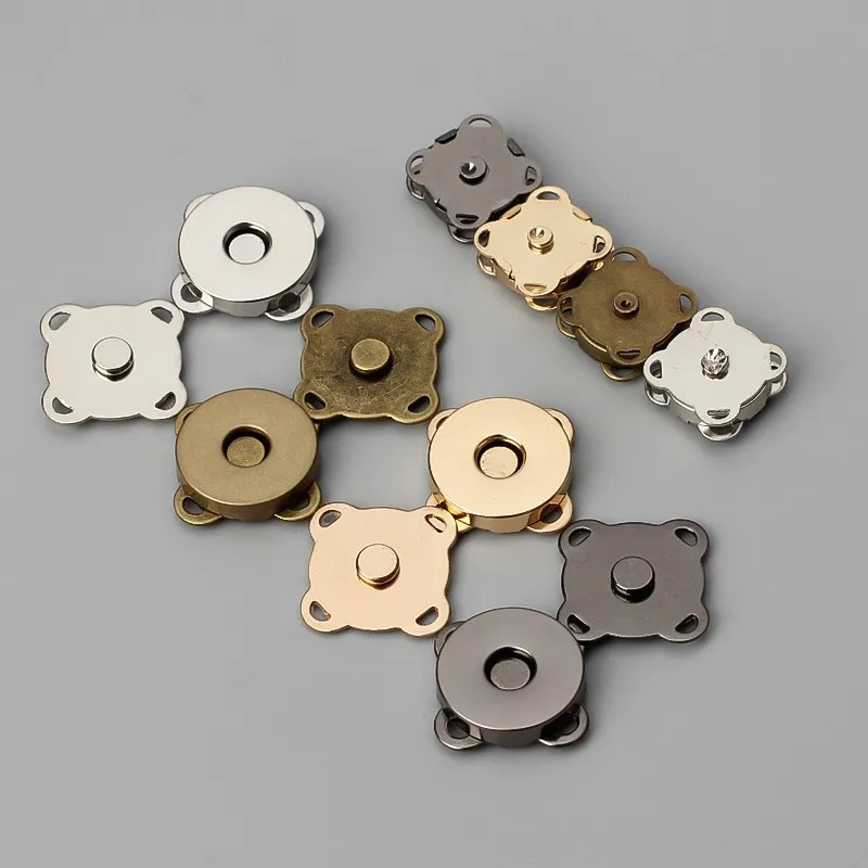 1051Set Magnetic Snap Button Metal Invisible Sew on Lock Clasps Fasteners for Purse Bags Clothes Craft DIY Accessories 241017