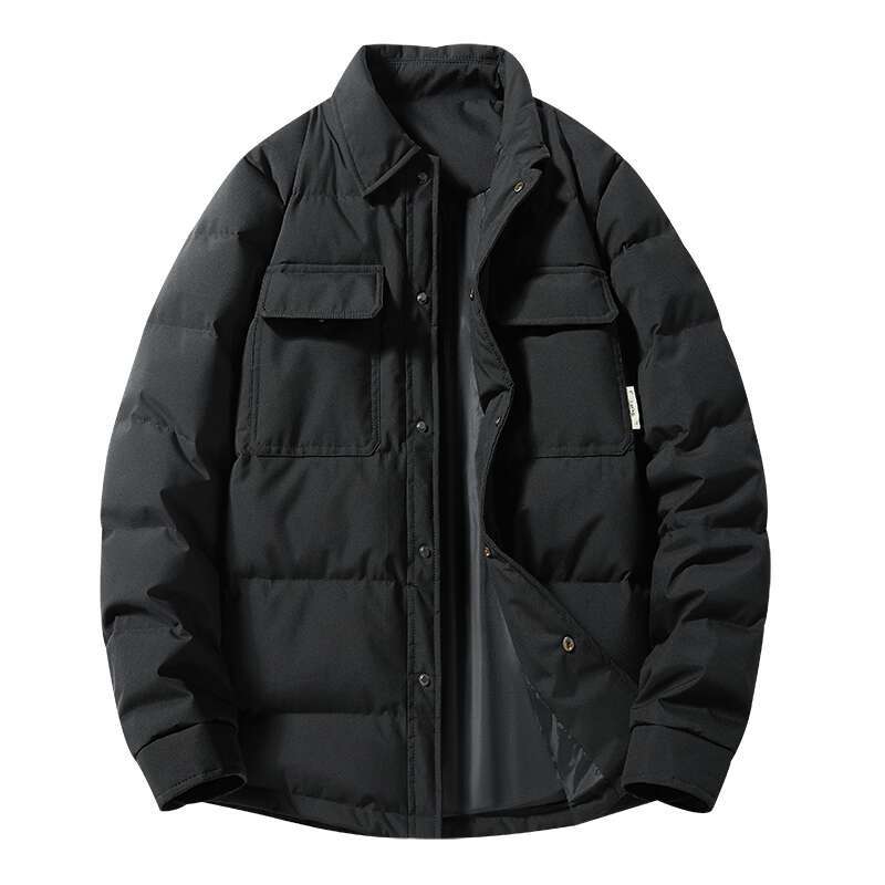 High Quality Casual Men's Duck Jackets 2024 Autumn Winter Solid Color Warm Puffer Coat Outwear Loose Windproof Down Clothes
