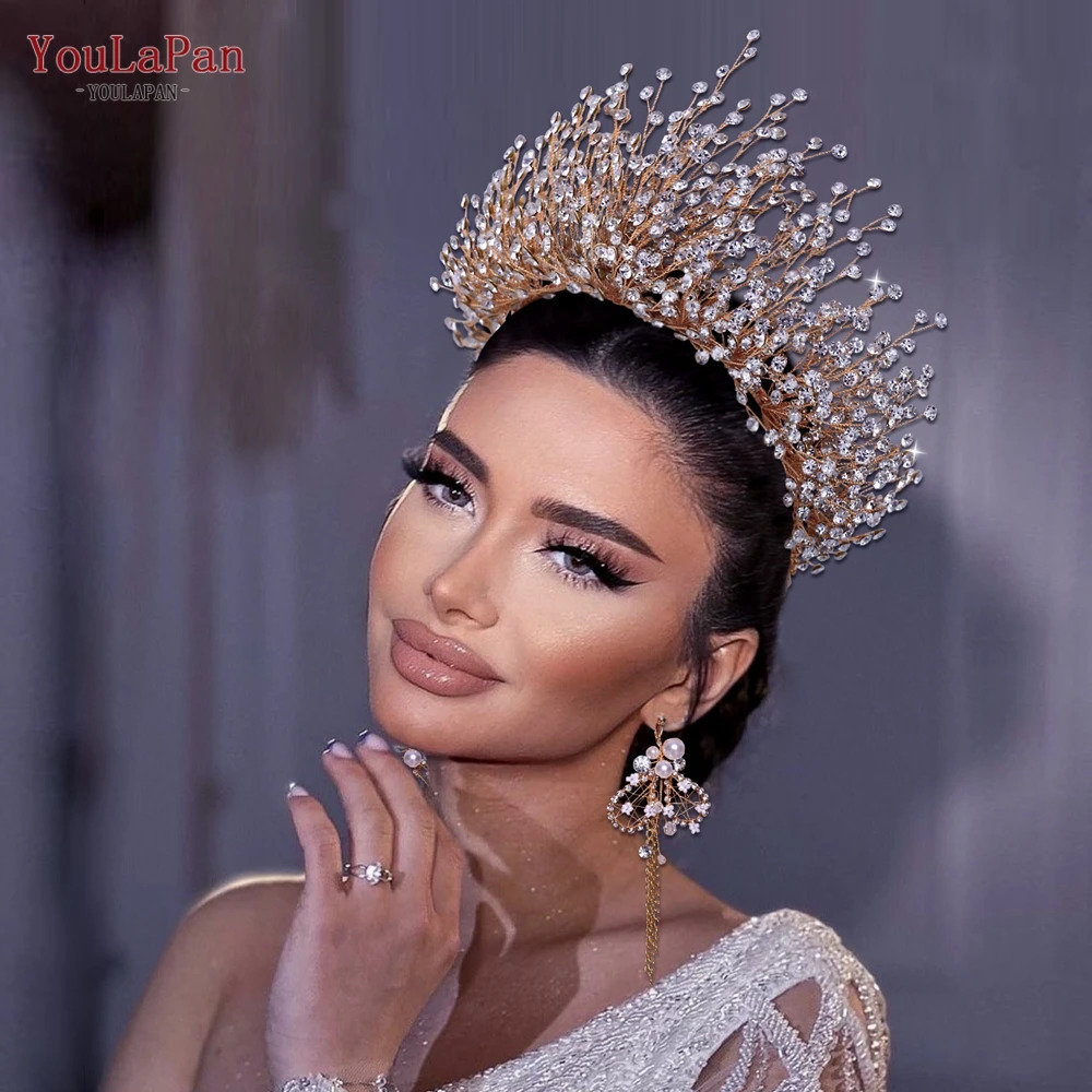 YouLaPan Luxury Wedding Crown Diamond Bridal Hair Accessories Bridal Headwear Jewelry Princess Headwear HP193P 241018
