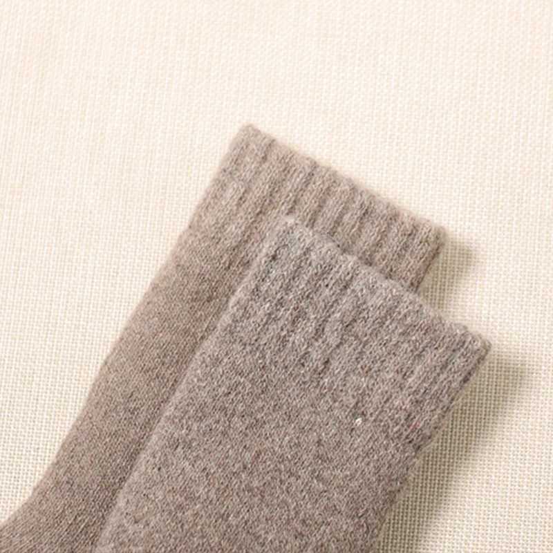 Winter Warm Merino Wool Male Men Women Socks Super Thicker Solid Rabbit Socks Against Cold Snow High QualityXJ241019