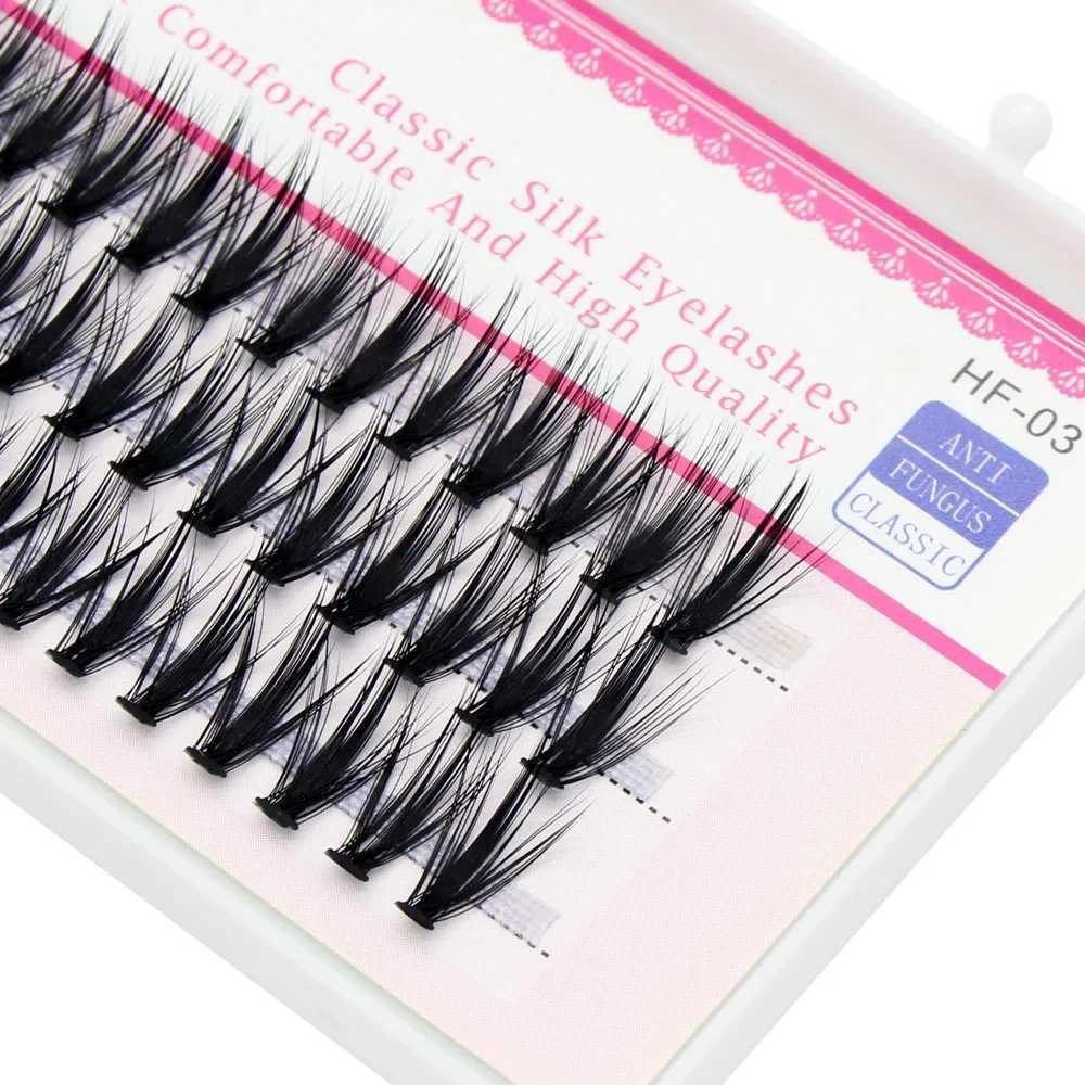 Moonlily Individual Grafting Mink EyeLashes 3D Volume Thick Bundles Makeup Fake False Black Cluster Eyelash Extensions LashesXJ241019