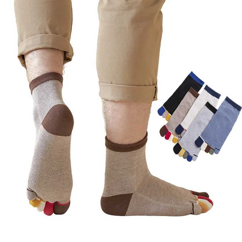 Fashion Men 5 Finger Cotton Tube Socks Autumn Winter Colorful Breathable Toes Sock Mens High Quality Sock Gifts For MenXJ241019