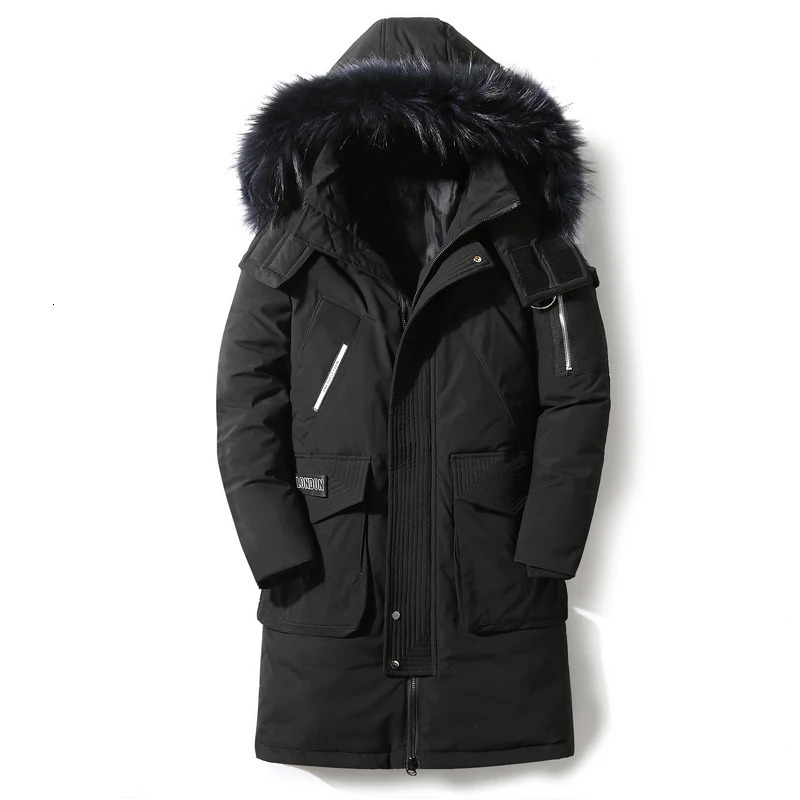 UP 90% Down Jacket Winter Down Jacket High Quality Detachable Fur Collar Mens Jacket Thick Warm Outdoor Windproof 241018