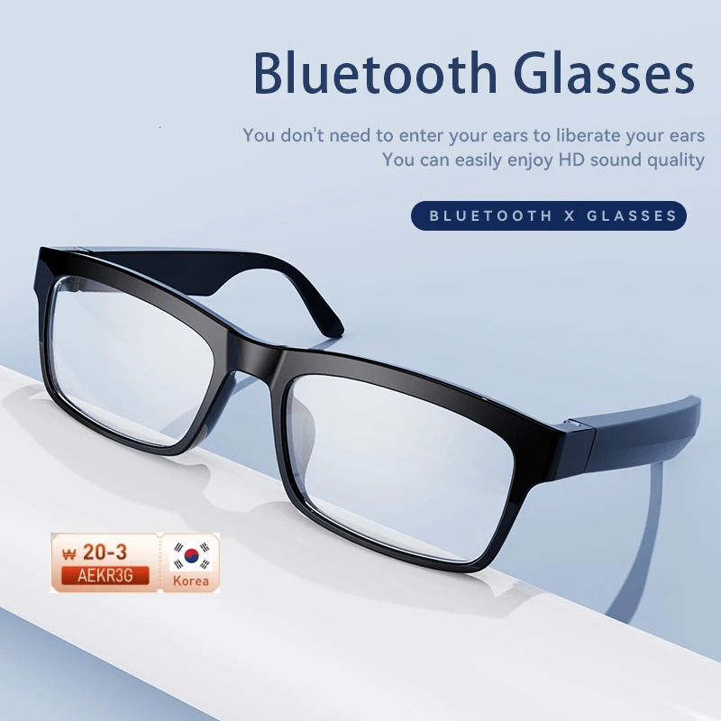 Smart Glasses Wireless Bluetooth 5.0 Music Sunglasses Earphones Outdoor Hands Free Call Music Polarization/Anti Blue Glasses 241019