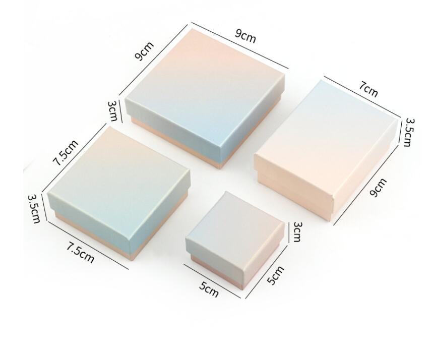 Color same as pic Travel Accessories Jewelry Drawer Organizer Box Black White Pink Kraft Paper Engagement Ring Necklace Packaging Gifts