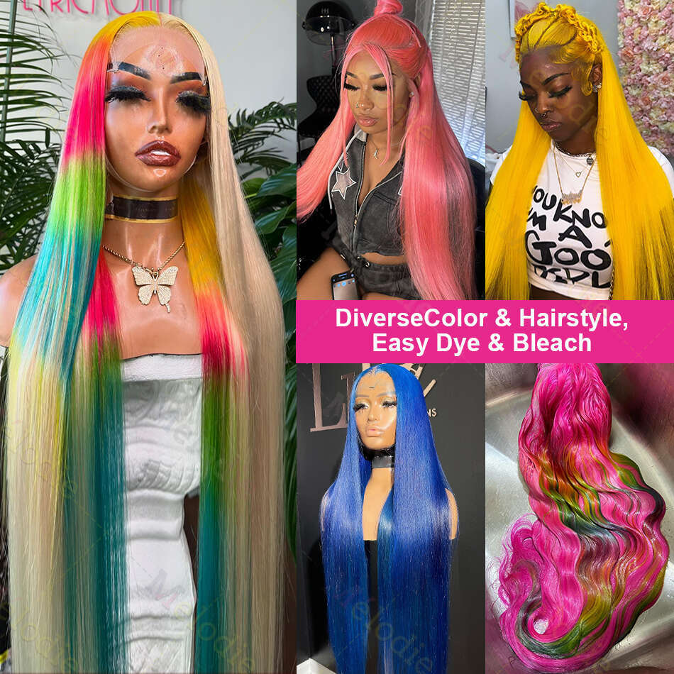 613 Honey Blonde HD Frontal 38 40 Inch 13x4 Lace Front Wig Human Hair Brazilian Straight Colored For Women