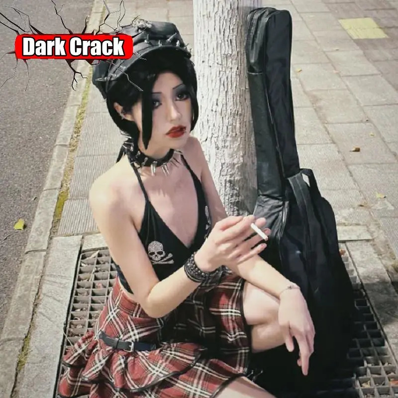 Womens Y2k Harajuku Gothic Punk Lolita Girl Original UK Fashion Edition Leather Style Rock Rivet Short Brim Beret 241018